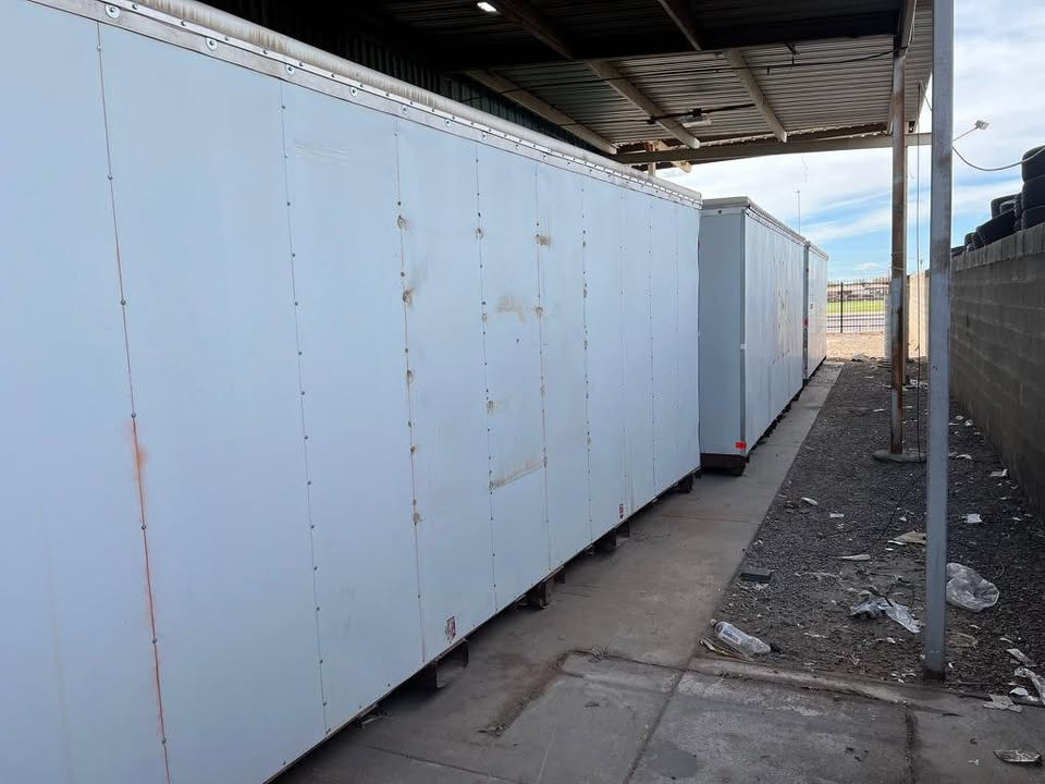 8x20 insulated "Cool Box" storage containers on roll-off wheels (6 available)