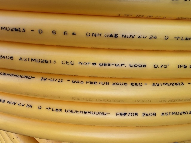 HOME-FLEX 3/4 in. IPS x 500 ft DR11 Underground Yellow Poly Gas Pipe (PE2708) - full coil photo 2